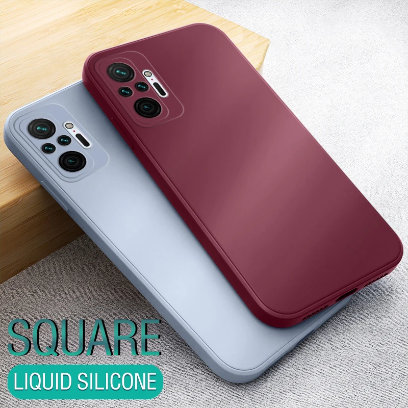 Cheap Fashion Solid Color Square Liquid Silicone Case For Xiaomi