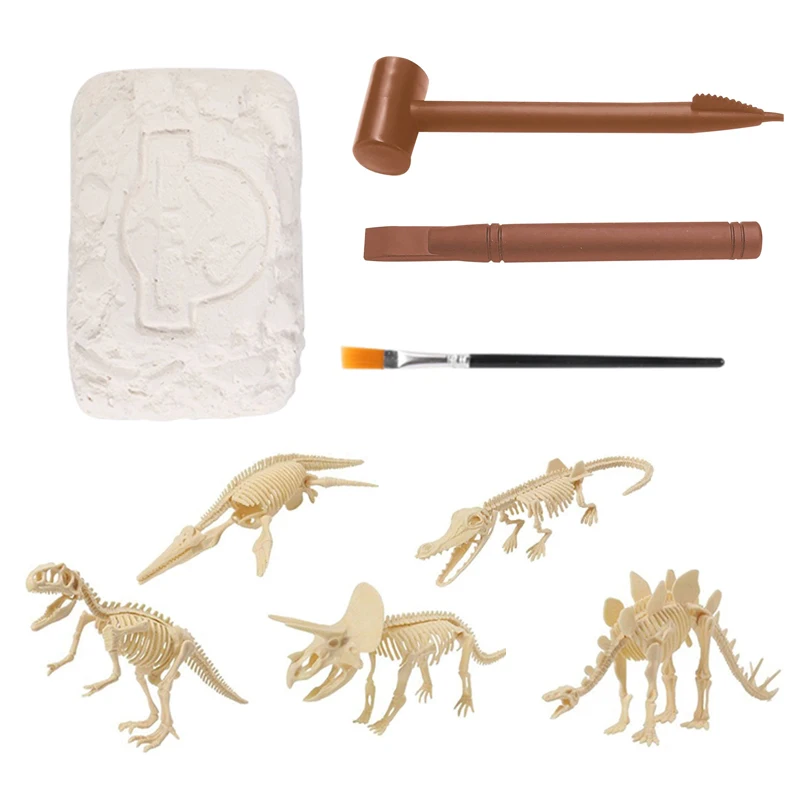 Skeleton dinosaur model fossil digging archaeology toys kit for kids