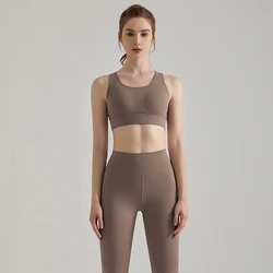 2023 High Quality High Waist Seamless Close-Fitting Yoga Outfit Woman Gym Athletic Leggings And Sports Bra