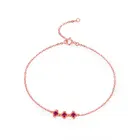 Red Gemstone Bracelet Factory Supply Adjustable Red Stone Gemstone Bracelet With Clasp