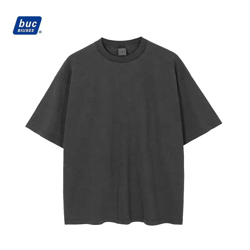 Wholesale High Quality Drop Shoulder Plus Size Unisex T-shirt Printed Custom Blank Vintage Men's T-shirts