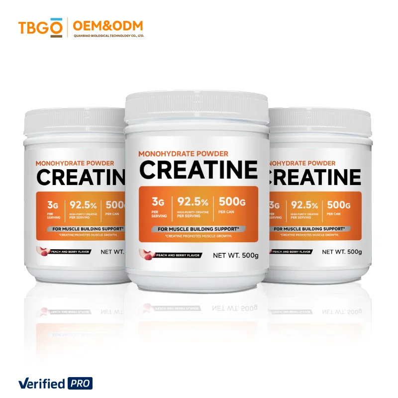 odm creatine monohydrate powder creatine 500g men power creatine monohydrate powder for men peach and berry flavor-6