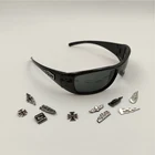 On Silver Style Chrome Finish Lighting Bolt To Be Inlaid In Side Of Frames On Both Sides Sunglasses