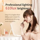 Mirror Jordan Judy Popular Professional Logo Custom Plastic Standing Portable Smart Desktop Makeup Mirror