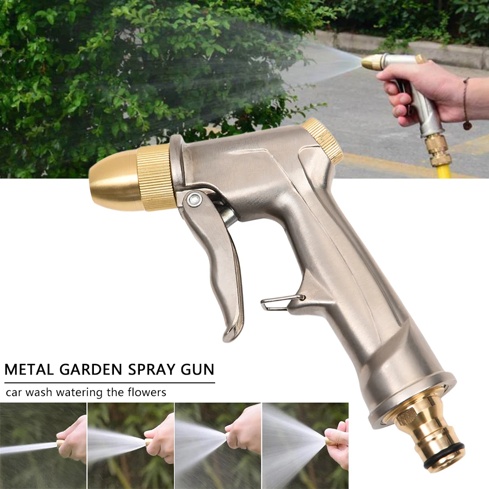 Water Gun High Pressure Power Water Gun Metal Car Wash Garden Water Jet Sprayer 