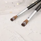 Nail Art Nail 100% Pure Kolinsky Hair Wood Handle Acrylic Nail Art Brush Oval Crimped Size #2-24