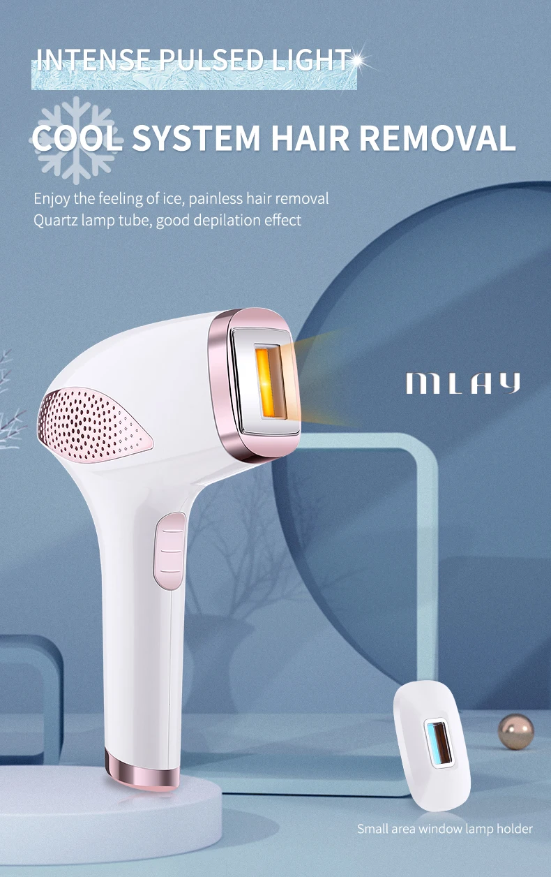 Mlay Painless IPL Epilator Home Use Laser Hair Removal Device with Cool System for Body UK US Plug Type