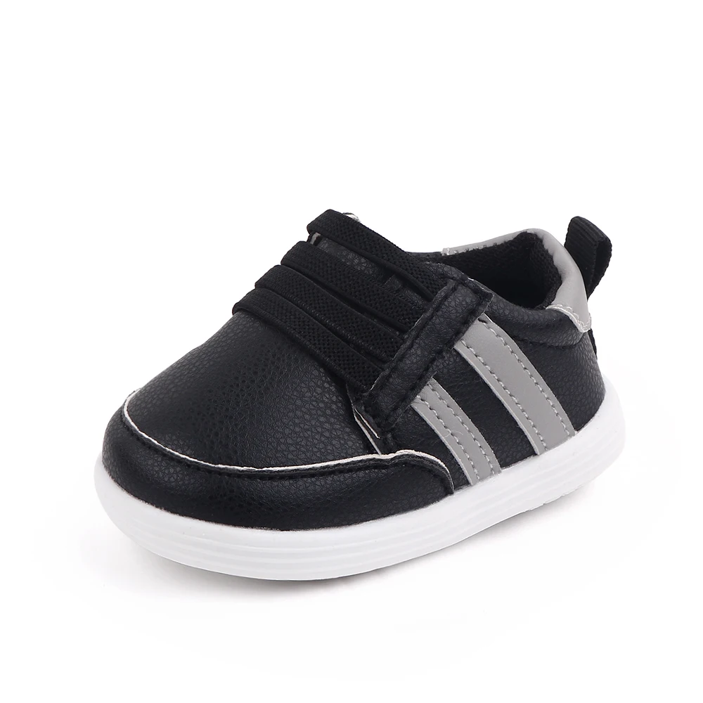 Korean Version of Children's Solid Color Striped Elastic Set Foot Casual Walking Shoes manufacture