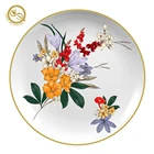 Porcelain Wholesale Hot Selling Home High Quality Ceramic Gold Rim Dinner Set White Porcelain Dinnerware Set