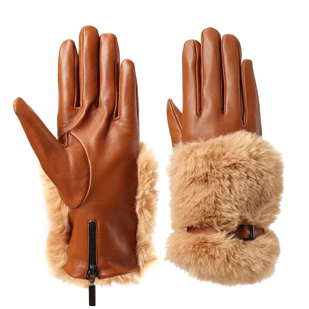 fur hand warmer gloves