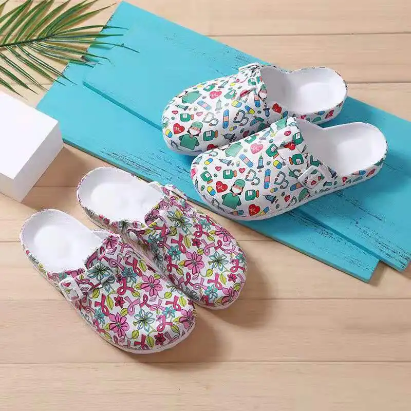 nurse clogs with designs