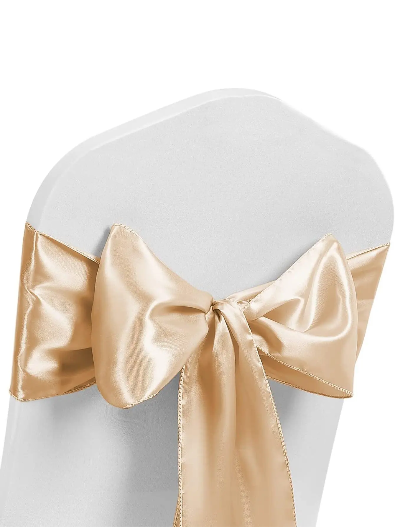 Factory Party and Wedding Decoration Satin Fabric Bowknot Pink Chair Sash