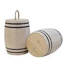 Barrel Hot Sale Customized Shape Color Logo Wooden Coffee Barrel With Lid