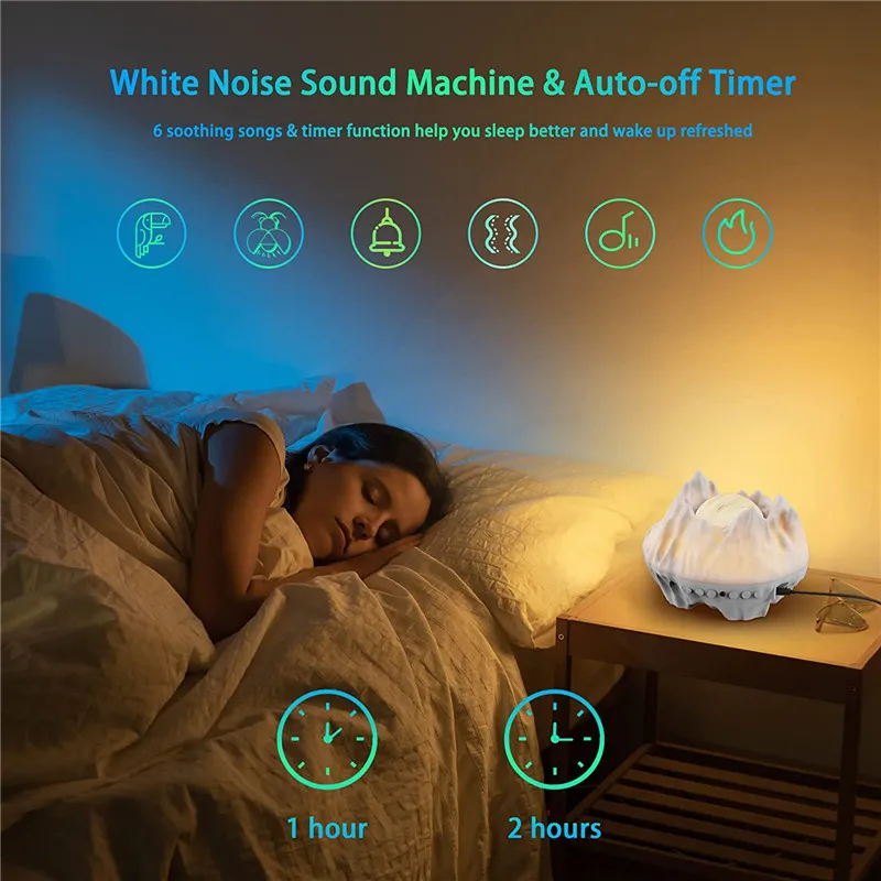 New Snow Mountain Star Light Aurora Projector USB BT LED Music Projector Night Light Projection Projection Lamp