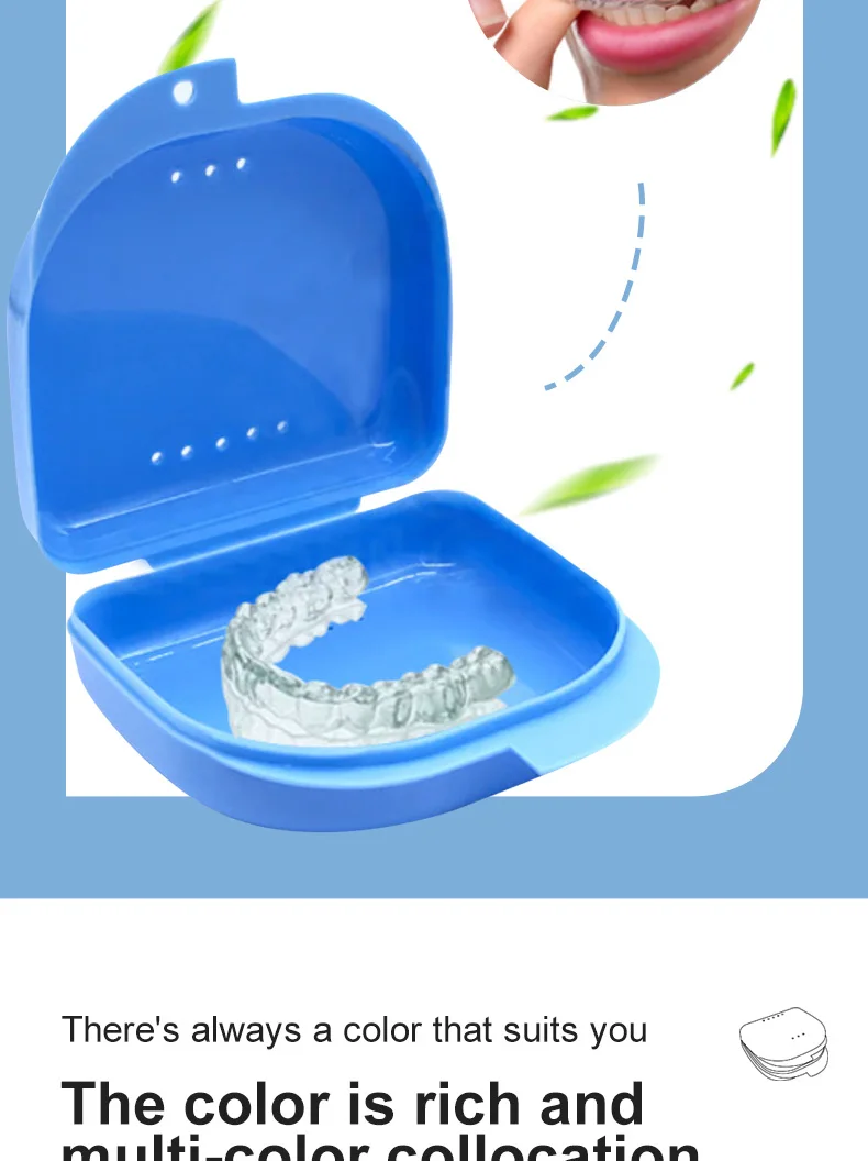 Orthodontic Invisible Brace Dental Storage Retainer Box Case / Denture