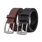 Leather Belt Men Classic Designer Custom Vintage Pin Buckle Luxury Strap Cow Genuine Leather Belt