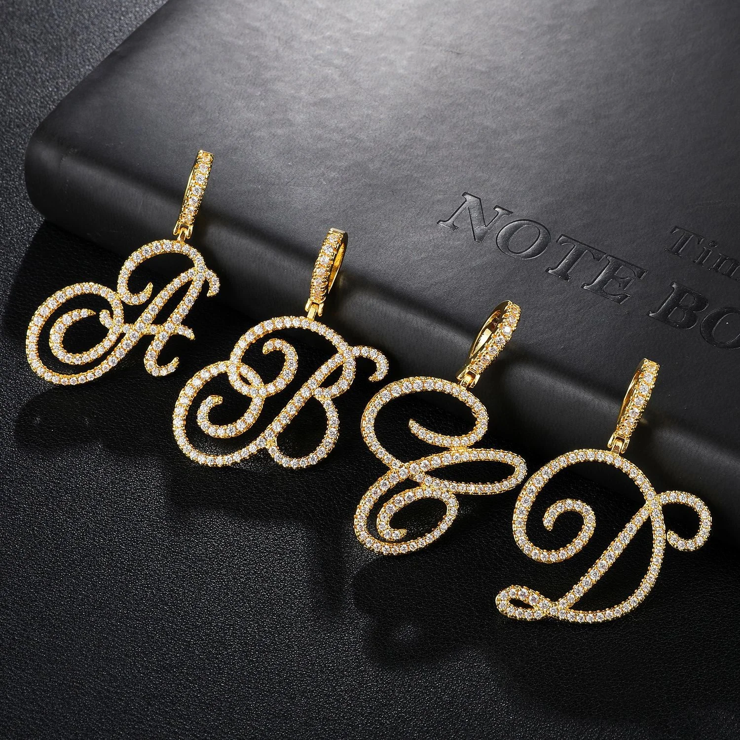 Vaf Diamond Cursive Initial Necklace 