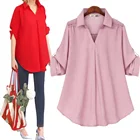 Shirt Women Spring And Autumn New Shirt Loose Slimming Mid-length Fashion Long-sleeved Versatile Top Women