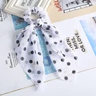 Hair Tulle Pearl Bow Hair Band Streamer Headband Female Tie Hairpin Summer Super Fairy Fairy Braided Hair Ribbon Headdress