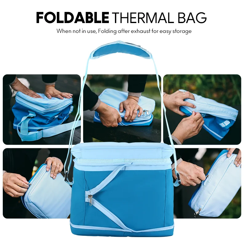 Hot Selling Portable Big Capacity Foldable Leak Proof  Soft Sided Cooler Bag For Travel Gym Outdoor