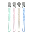 Pacifier Chain New Design Soft And Safe Silicone Bpa Free Baby Teether Holder Infant Pacifier Chain Clip