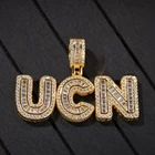 Custom Cz Custom Hip-Hop Baguette For Men Women With Letters CZ Name Necklace Pendant Jewelry