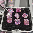 Pink Cut Pinkpink Wholesales Pink Diamond 0.8ct 1.5ct 2 Carat Asscher Cut Moissanite
