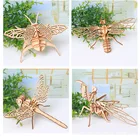 Toy Amazon Hot Selling DIY 3D Jigsaw Puzzles Insect Woodcraft Construction Educational Assembly Toy