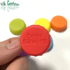 Reusable Food Grade Custom Logo Beer Saver Silicone Beer Bottle Cap