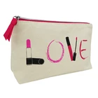 Cosmetic Case Good 2020 Custom Ladies Eco Canvas Zipper Cosmetic Make Up Brushes Bag Case