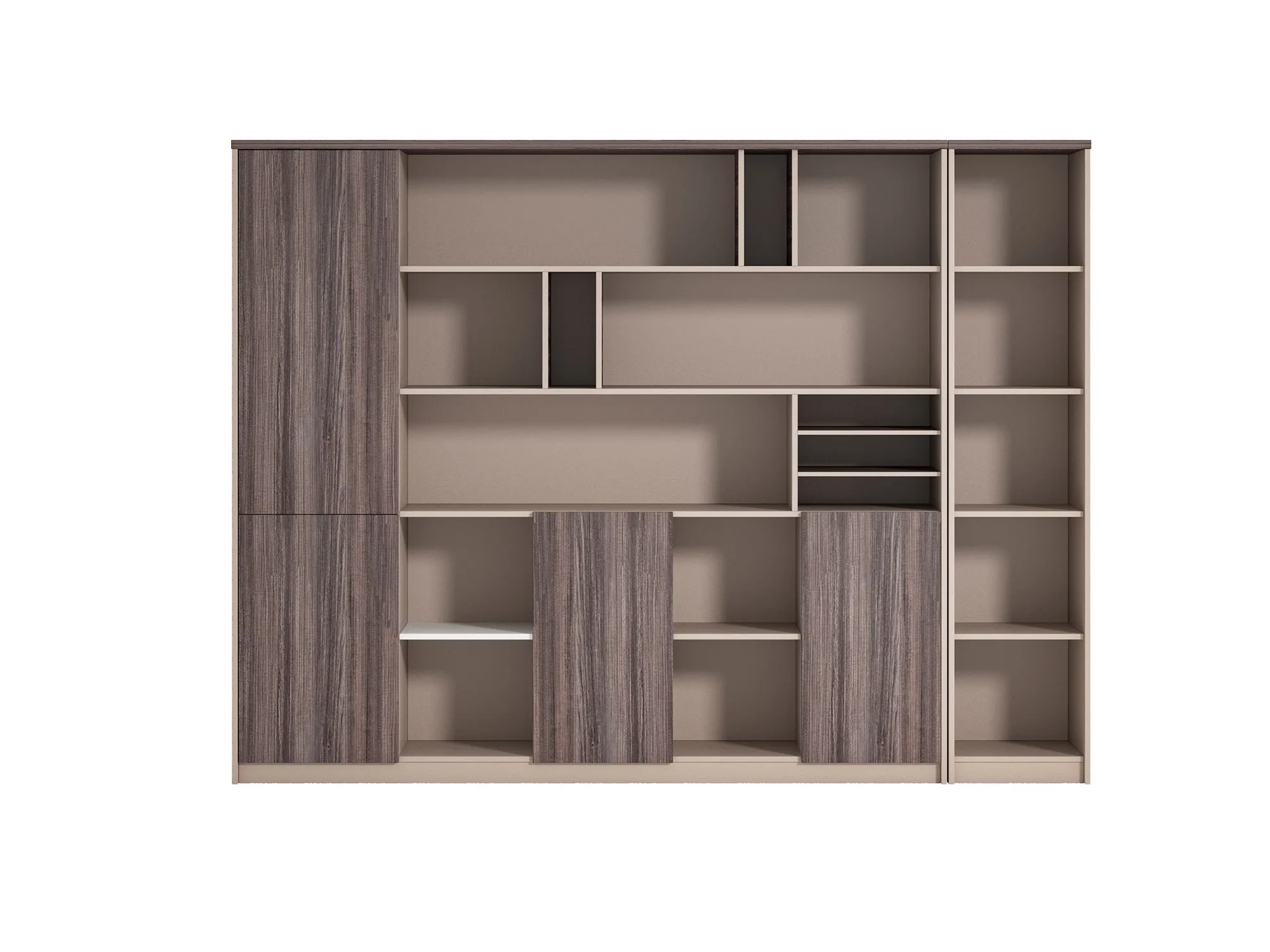 Pengpai assembly required bookshelf furniture 5 tier freestanding display wooden bookcase for office