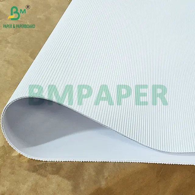 White 3ply Corrugated Paperboard 110g + 110g + 110g E F Flute Board