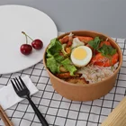 Paper Cheap Hot Sale Top Quality Kraft Paper Salad Bowls With Lids