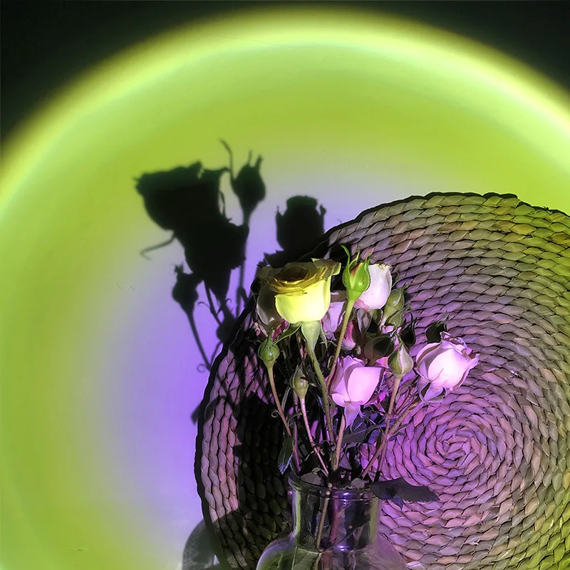 Indoor ABS DC 5V Usb Living Room Kids Boys Sunset Rainbow Projector Night Lamps