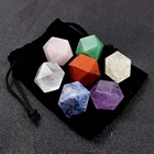 Sets Natural Crystal Stones Sets 7 Pcs With Bag Energy 7 Chakra Natural Bulk Crystals Healing Stones
