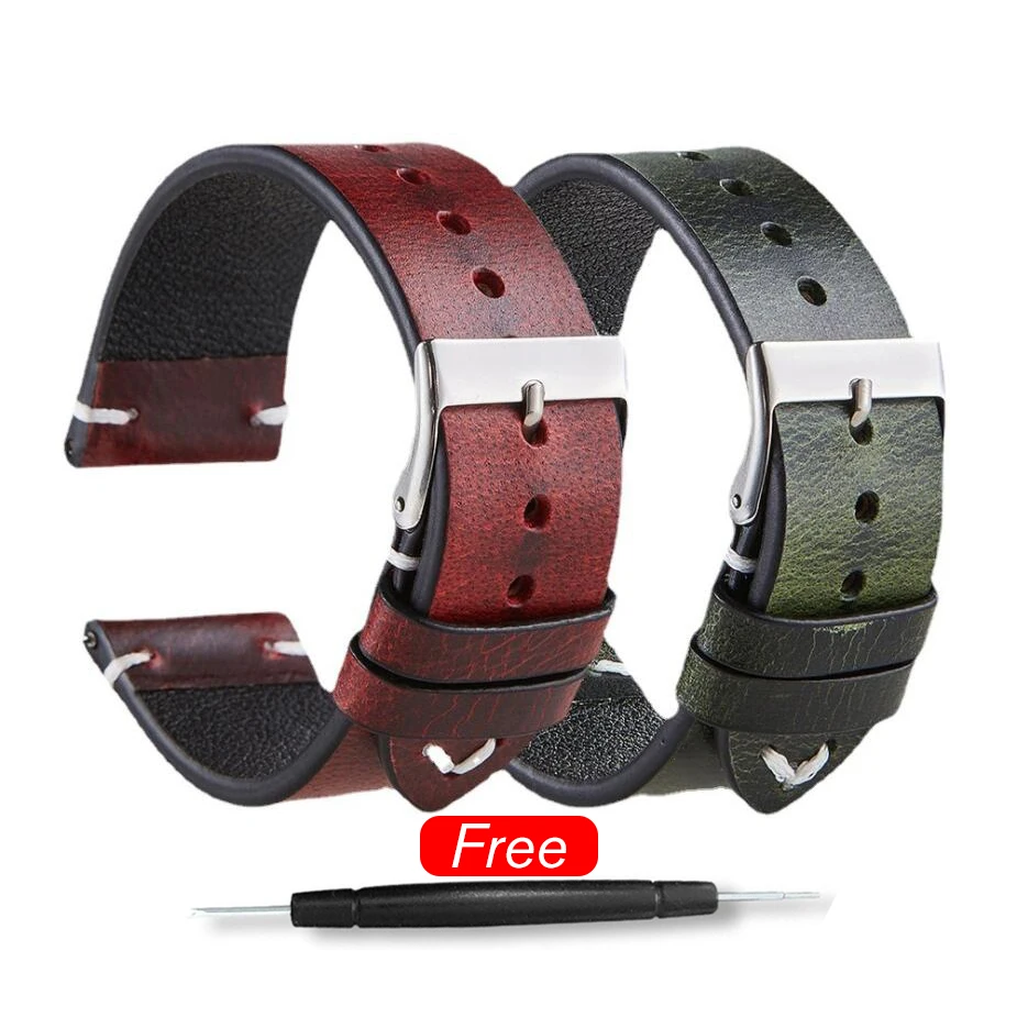 Luxury Fashion Classic Charm Italian Oil Wax Leather Strap 18mm 20mm 22mm  Vintage Watch Bands For Huawei Gt2 Samsung - Buy Watch Band,Leather Watch  Band,Vintage Leather Watch Strap Product on Alibaba.com