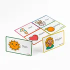 Flash Cards SFT Custom Printing Baby Sight Word Learning Multilingual English Spanich Flash Cards
