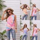 Tie-dye T-shirt T-shirt 2021 Summer New Round Neck Tie-Dye Twisted Printed Vest T-Shirt