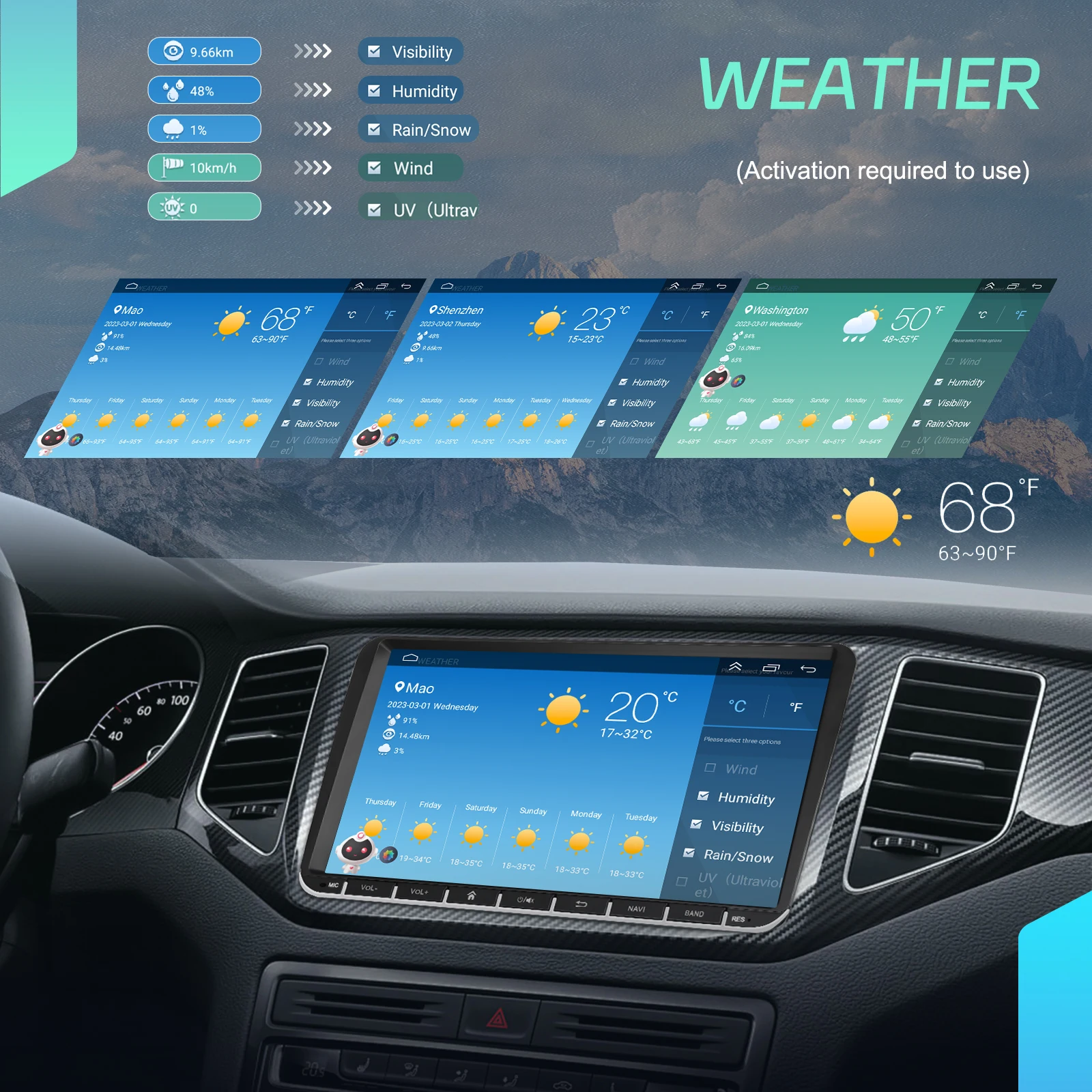Podofo 6+128G 9" Android Car Audio Carplay Android Auto Radio Para Auto GPS WIFI for Volkswagen/VW/Passat/Golf/MK5/Jetta T5/Polo A4199 factory