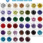 Cz Stone Stone Cubic Zirconia Price 1000pcs/pack Cz Stone White Round Cubic Zirconia With Hole