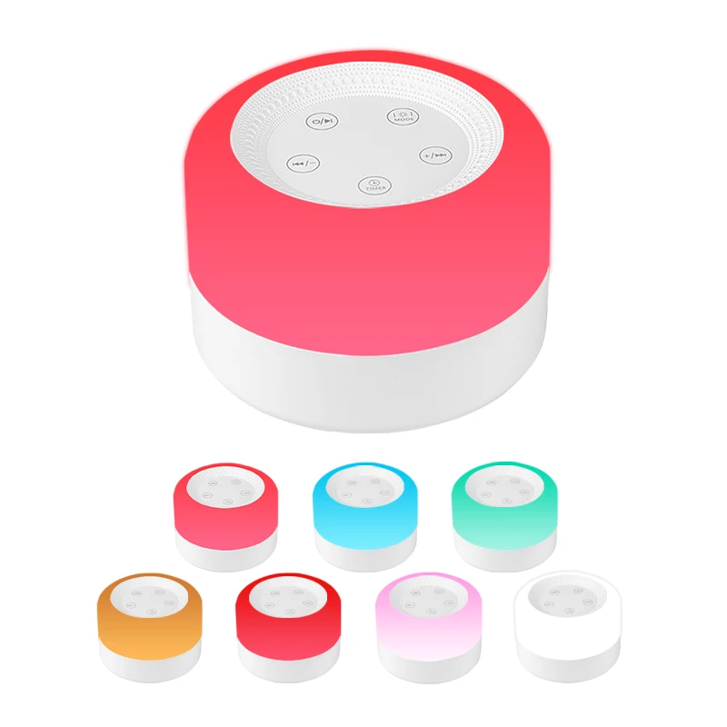 White Noise Sound Machine Baby with Night Light Rechargeable Portable Lullaby Machine Baby Soother for Kids Adults Sleep factory