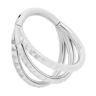 Hoop Earrings Hoop Etermal ASTM F136 Titanium 3 Stack Hoop Jewelry Earrings