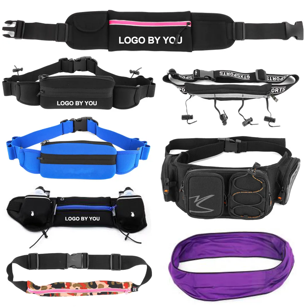 iRun Outdoors Dog Walking Running Hiking Travel Waterproof Expandable Adjustable Elastic Strap Running Belt Waist Packs Bag