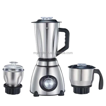 3 IN 1 Stainless Steel Electric Blender Machine With Meat Chopper And Dry Food Grinder Fruit Juicer Vegetable Mixer