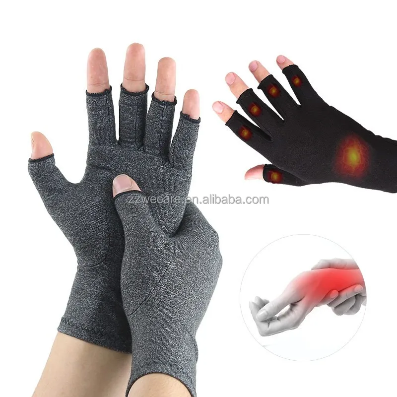 Half Finger Sports Basketball Cycling Working Tension Symptom Relieve Baseball Ache Joint Pain Compression Arthritis Gloves