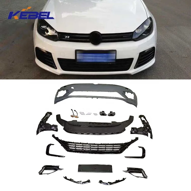Car Accessories Front Bumper Assembly Plastic Auto Part Car Front Bumper Kits for VW Golf 6 R20 manufacture