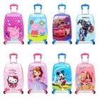 Cartoon School Cartoon 2021 Wholesale 3D Cartoon Trolley School Backpack With Wheels Child