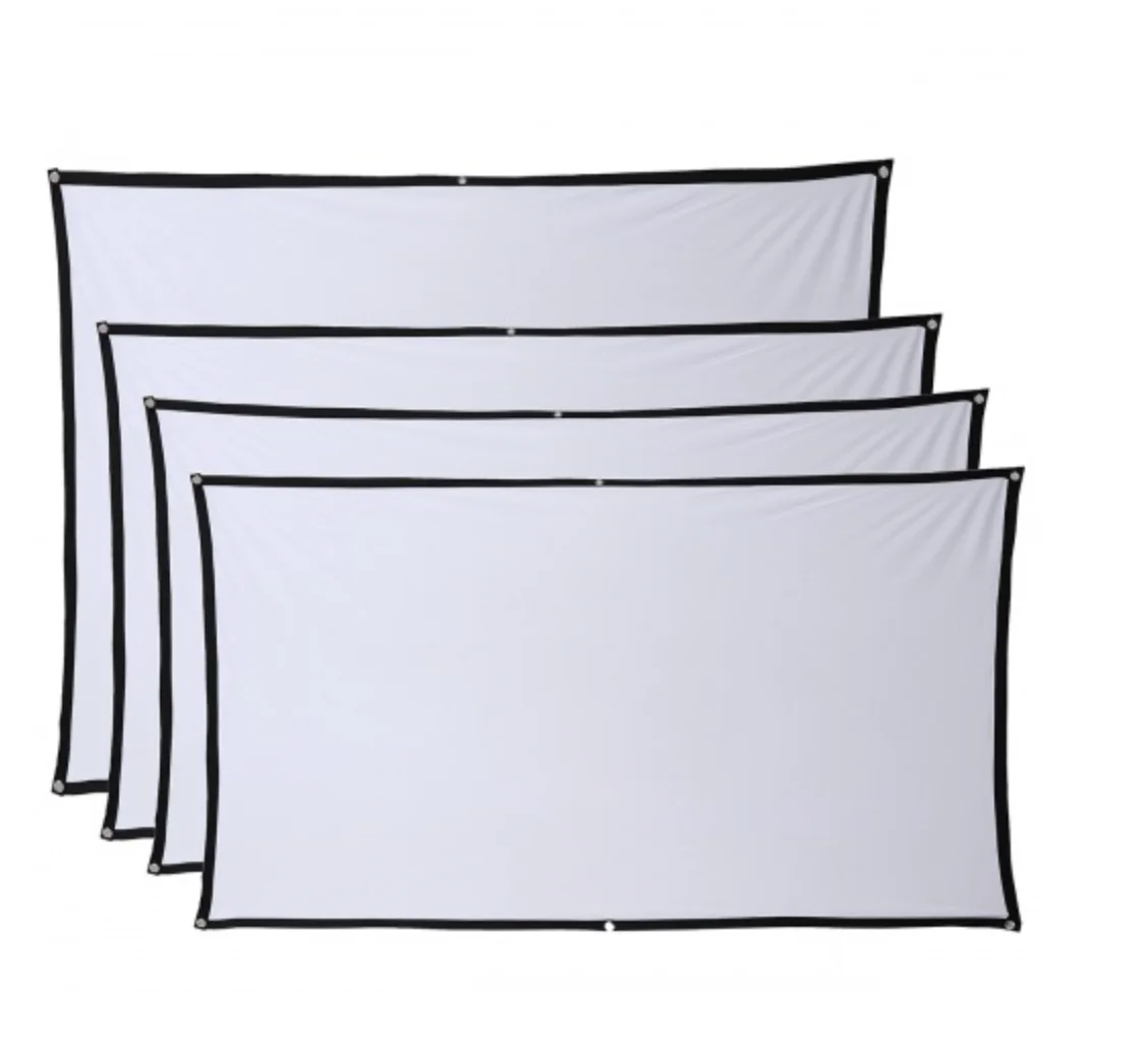 16 9 100 Inch Projector Screen Home Projection Screen Cloth Outdoor