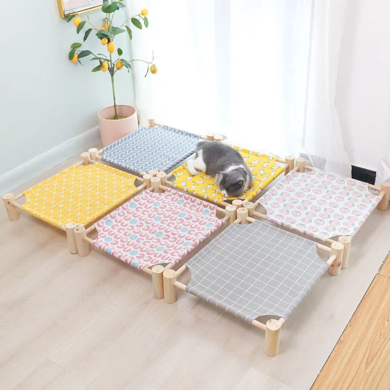 HUAYI 2024 Summer Big Size Pet Supplies Portable  Breathable Elevated Pet Bed