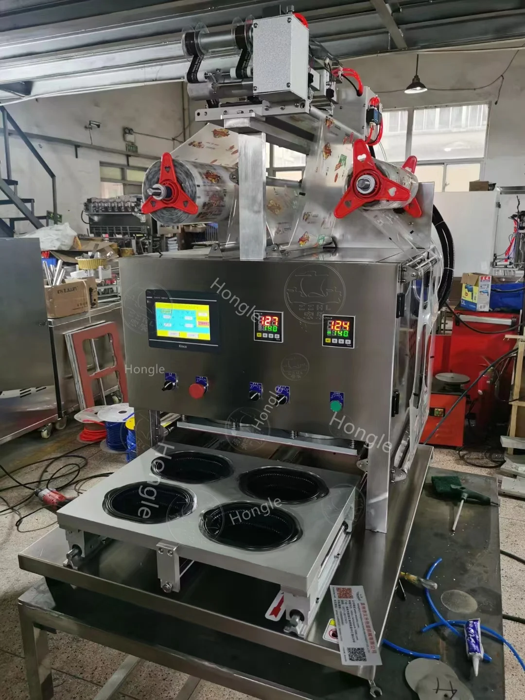 Reliable Automatic Plastic Deli Container Sealing Machine/cup Sealer Machine for Sale manufacture